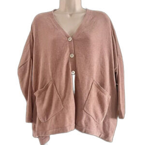 NWT Barefoot Dreams CozyChicLite Cropped Chenille Sweater Womens S Blush Pink